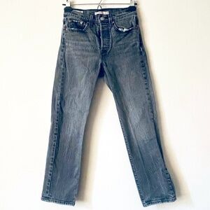 Levi's W24 Well-Worn Black Wedgie Straight